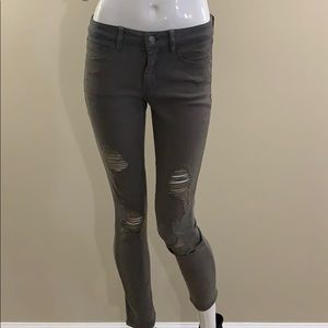 Bebe Olive Green Heartbreaker Skinny Jean